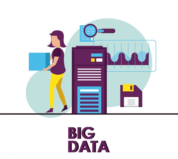 Vecteur big data et coworking