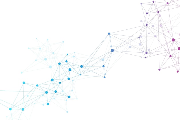 Big Genomic Data Visualization Soins De Santé. Hélice D'adn, Brin D'adn, Test Adn. Molécule Ou Atome, Neurones. Structure Abstraite Pour La Science Ou La Formation Médicale, Bannière. Illustration Vectorielle De Soins De Santé.