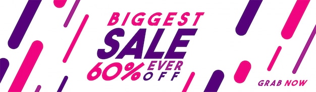 Biggest Sale Banner Avec 60% De Rabais.