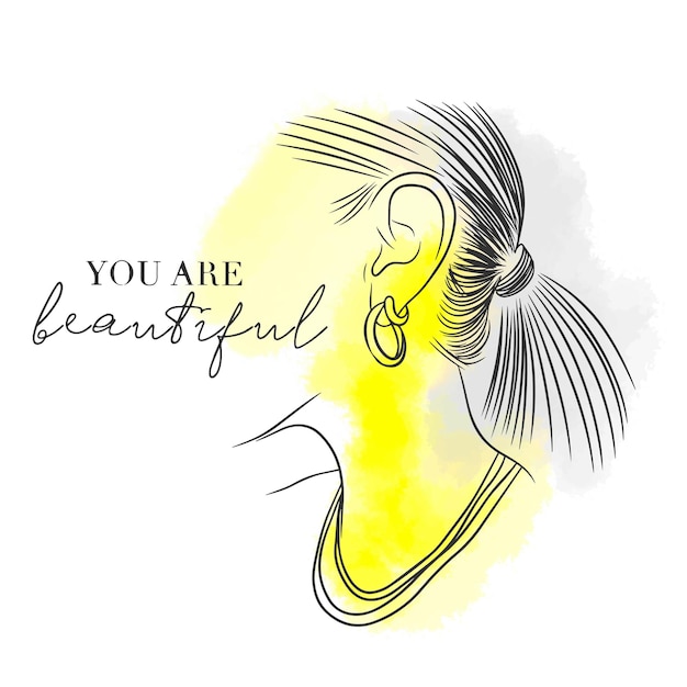 Bijoux sur un concept de publicité de boucles d'oreilles et de chaînes de fond aquarelle