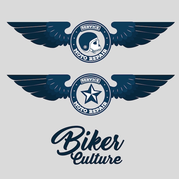 Vecteur biker pour l'emblème de la vie