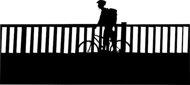 Biker vélo silhouette illustration vecteur