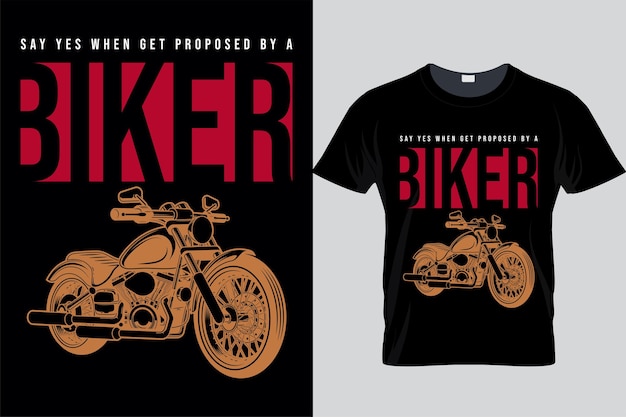 Bikersteetypographietshirtdesign