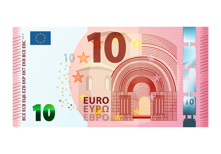 Vecteur billet de dix euros