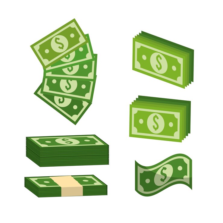 Vecteur billet vert dolar money