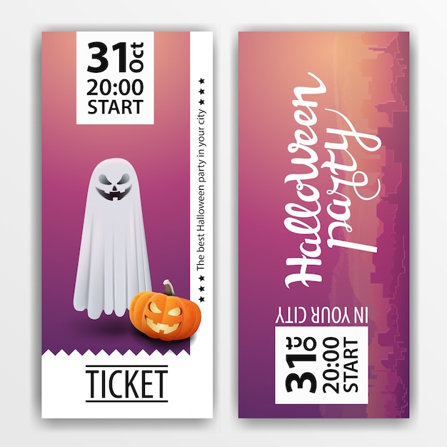 Un Billet Violet Pour La Fête D'halloween