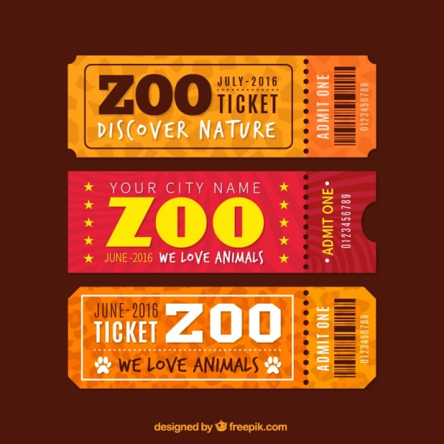 Billets Vintage Zoo Mis