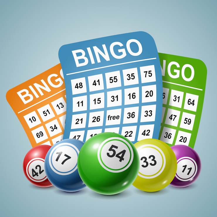 Vecteur bingo ball et fond de billets. illustration