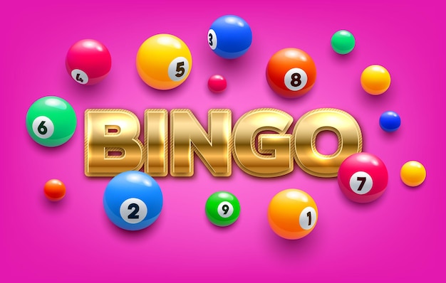Vecteur bingo loterie vecteur boules colorées 3d