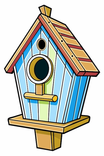 birdhouse sur un fond blanc