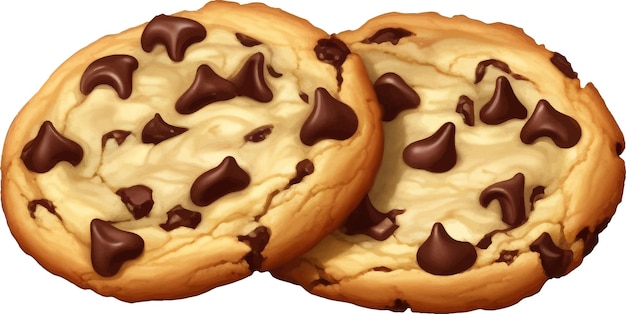 Vecteur biscuits avec choco chips détaillé belle illustration vectorielle dessinée à la main