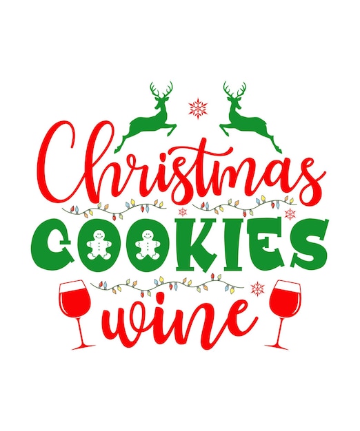 Biscuits de Noël vin Noël Tshirt Design