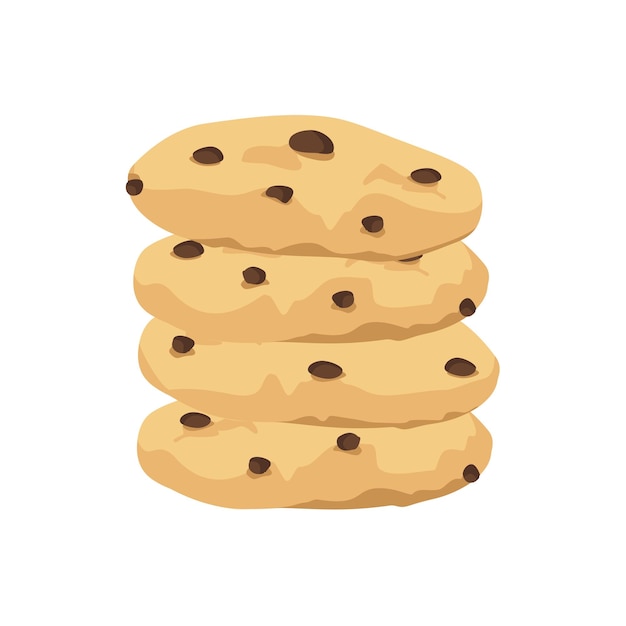 Biscuits traditionnels avec des chips au chocolat