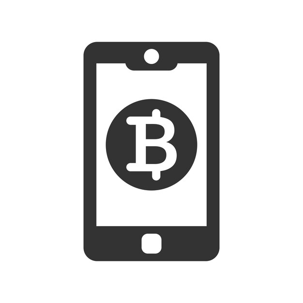 Bit de pièce sur l'icône du mobile