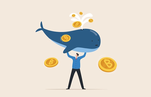 Bitcoin Baleine Riche En Bitcoin Crypto Trading Richesse Et Succès Des Commerçants De Bitcoin Ou De Crypto-monnaie Investisseurs Fortunés Avec Des Bitcoins