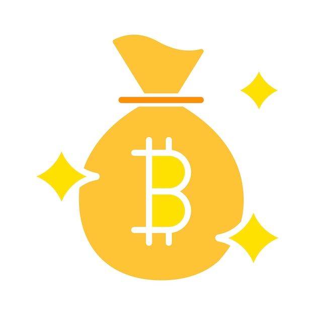 Vecteur bitcoin dans l'icône de la ligne de sac crypto-monnaie paiement électronique ferme minière anonymat icône de couleur vectoriel sur fond blanc pour les affaires et la publicité