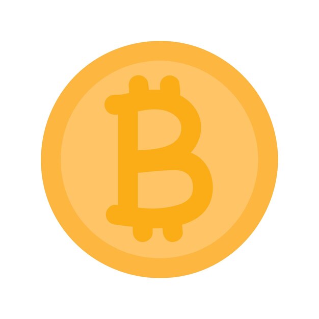 Bitcoin dessiné à la main. Élément financier de conception de dessin animé. Éléments dans un style dessiné à la main.