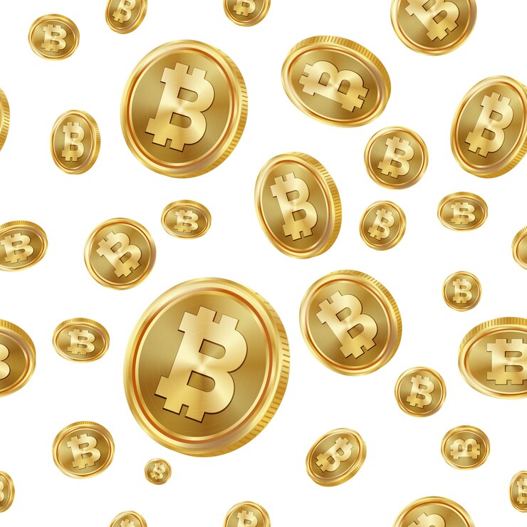 Vecteur bitcoin seamless pattern.