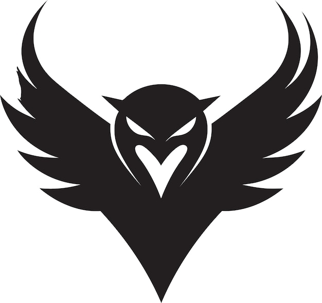 Black Falcon Un Logo Vectoriel Pour L'entreprise Qui S'élève Au-dessus Du Reste Black Falcon Av