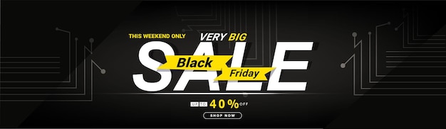 Black Friday Affiche Ou Bannière Avec Papier Cadeau Ouvert Et Concept D'icônes Shopping