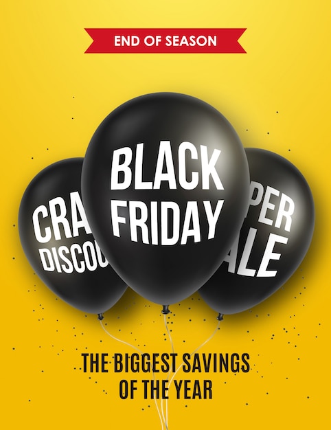 Black Friday conception d'affiche ou de bannière.