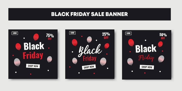 Black Friday Fashion Sale publication sur les médias sociaux design tendance