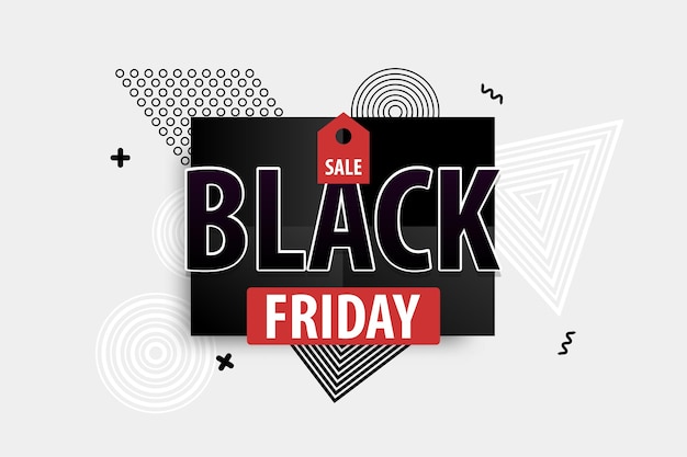 Black Friday Light Modern Minimalistic Hipste Fond Tendance étiquette De Remise De Texte Comique