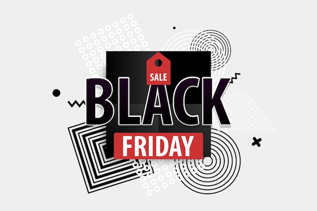 Black Friday light modern minimalistic hipste fond tendance Étiquette de remise de texte comique