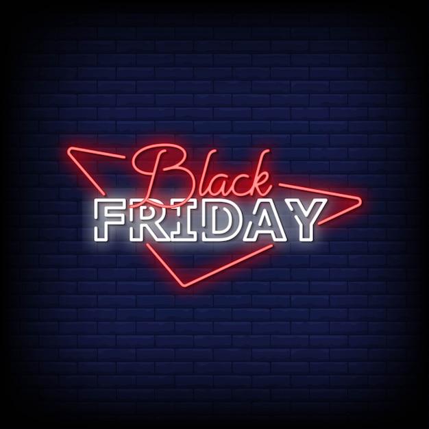 Black Friday Neon Signs Style