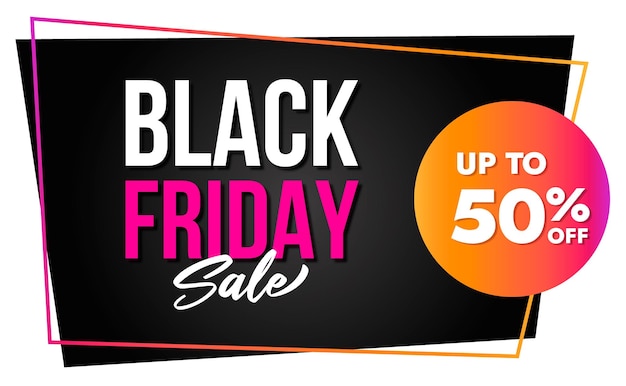 Vecteur black friday promotion banner