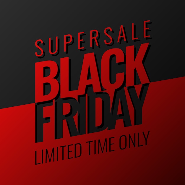 Black Friday Supersale Fond rouge et noir