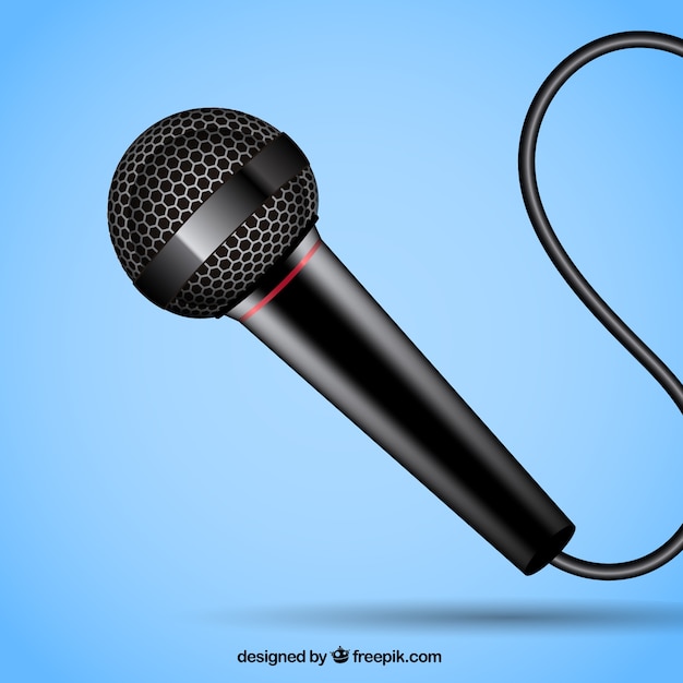 Black microphone