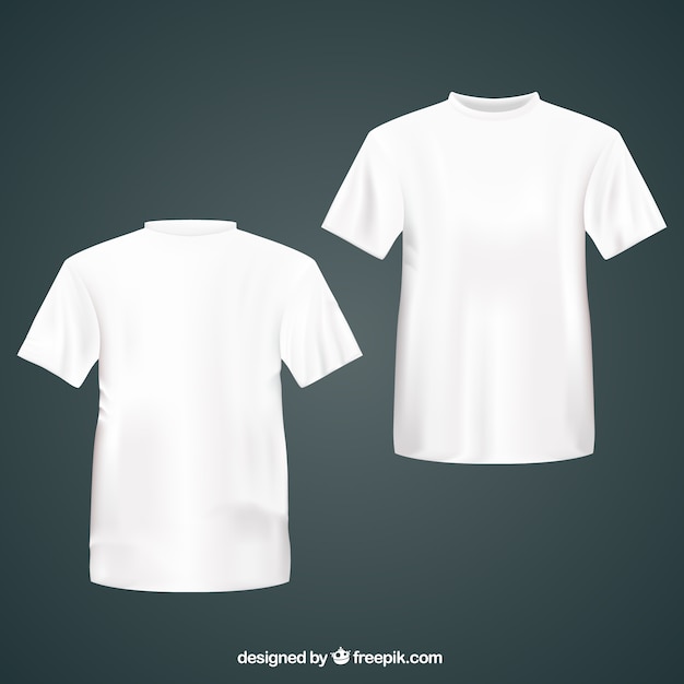 Vecteur blanc t-shirts