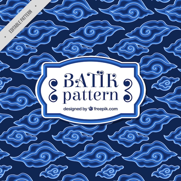 Bleu Motif Des Formes Abstraites De Batik