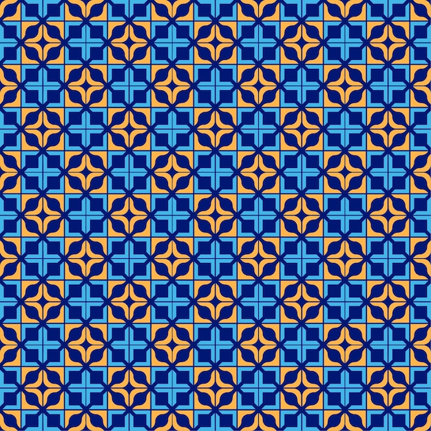 Bleu motifs géométriques abstraits