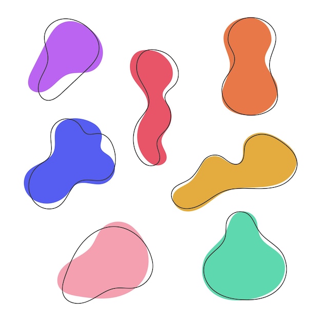 Blobs colorés avec des contours définis