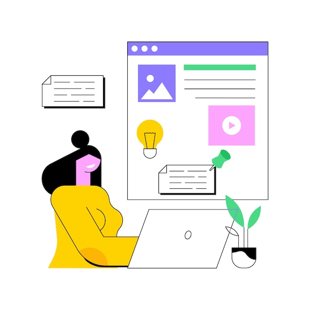 Blog concept abstrait illustration vectorielle