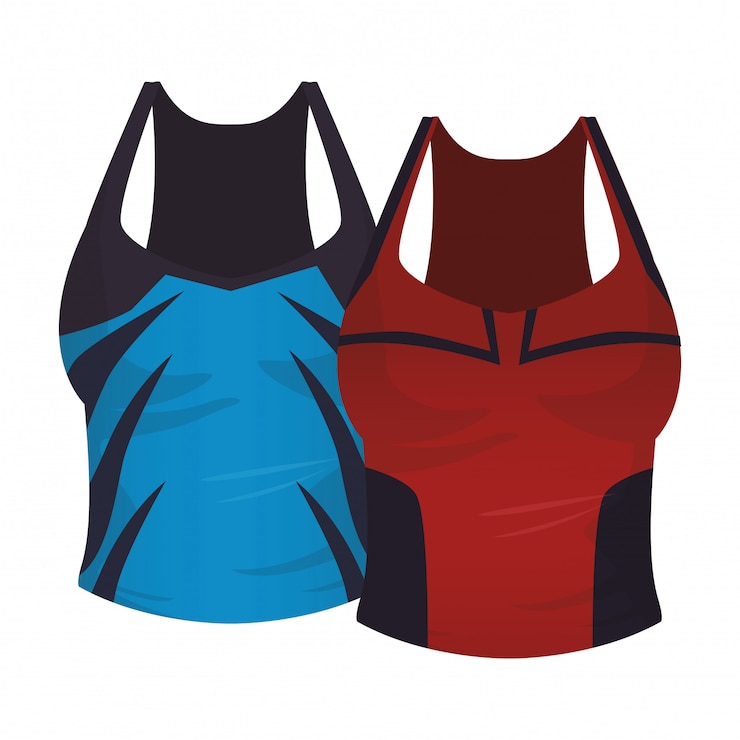 Vecteur blouses fitness femmes