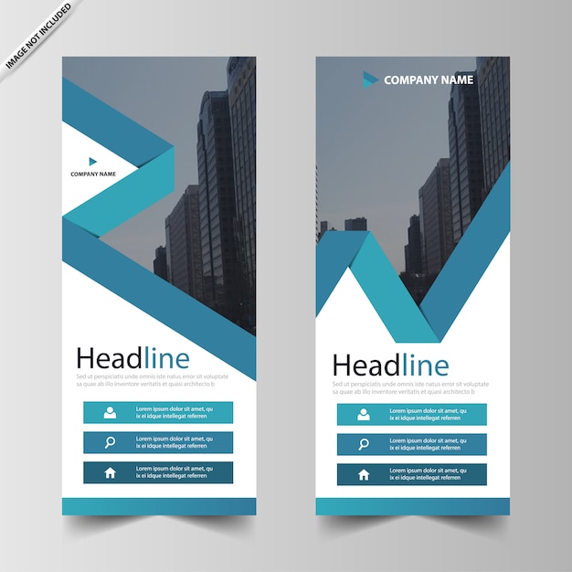Blue Business Roll Up Banner modèle