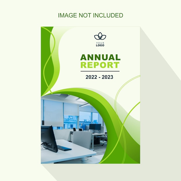 Vecteur blue creative annual book book cover template