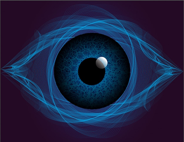 Blue Eye Cyber Circuit Future Technologie Background