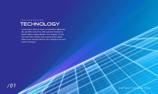 Blue Perspective Digital Technology Background