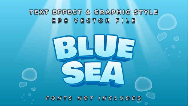 Vecteur blue_sea_text_effect