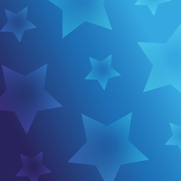 Blue Stars Pattern Background