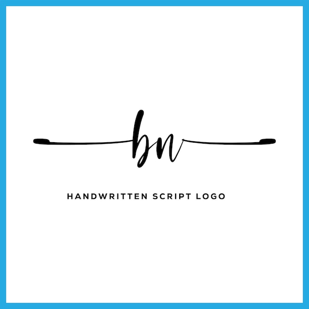Vecteur bn dessin de logo de signature à la main bn lettre immobilier beauté photographie lettre logo