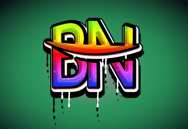 Bn Swoosh Lettre Alphabet Logo Vecteur