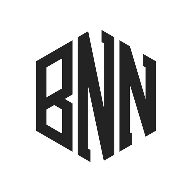 BNN Logo Design Lettres initiales BNN Monogramme Logo en utilisant une forme hexagonique