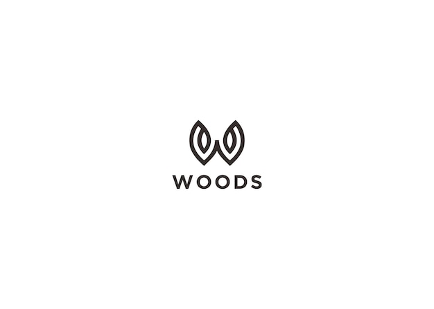 Bois Logo Design Illustration Vectorielle