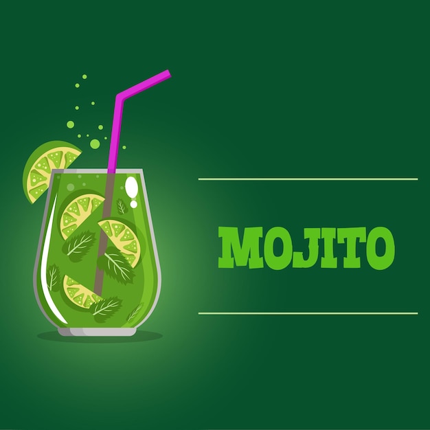 Vecteur boisson au mojito