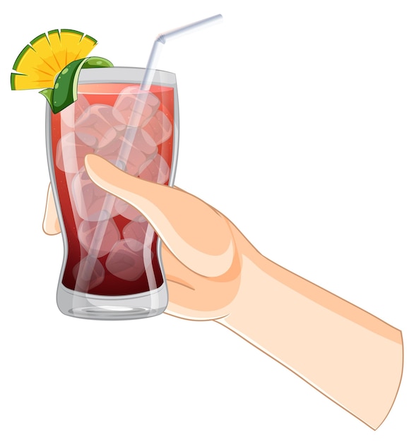 Une boisson tropicale rafraîchissante à la main